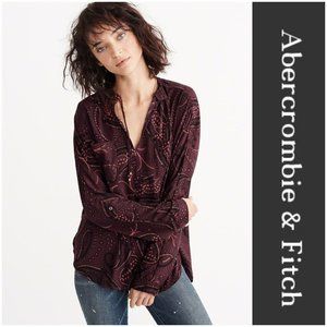 ABERCROMBIE & FITCH Blouse w, Paisley Print